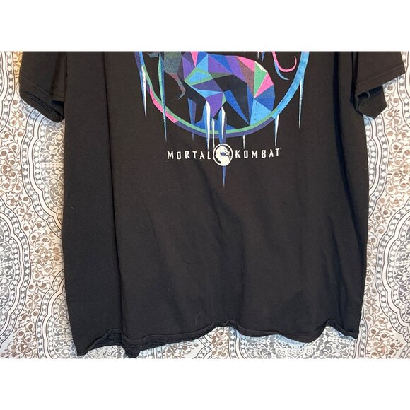 Mortal Kombat Graphic T-Shirt XL Black Cotton Mens - Picture 6 of 9